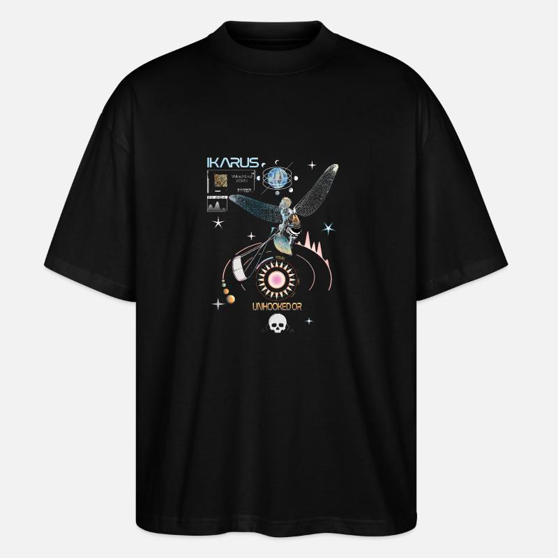 Kitesurfeur BigAir Ikarus - T-shirt bio Blaster 2.0 coupe oversize Stanley/Stella Unisexe - noir