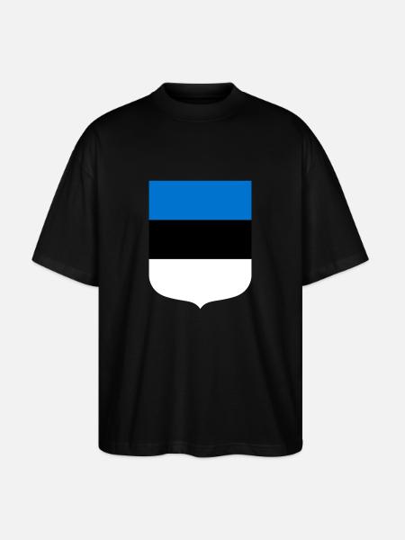 Estland - Stanley/Stella Oversized Unisex Bio T-Shirt Blaster 2.0 - Schwarz