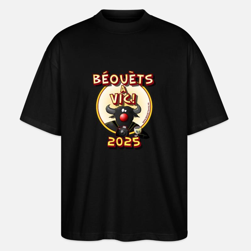 beouets front 2025 - T-shirt bio Blaster 2.0 coupe oversize Stanley/Stella Unisexe - noir