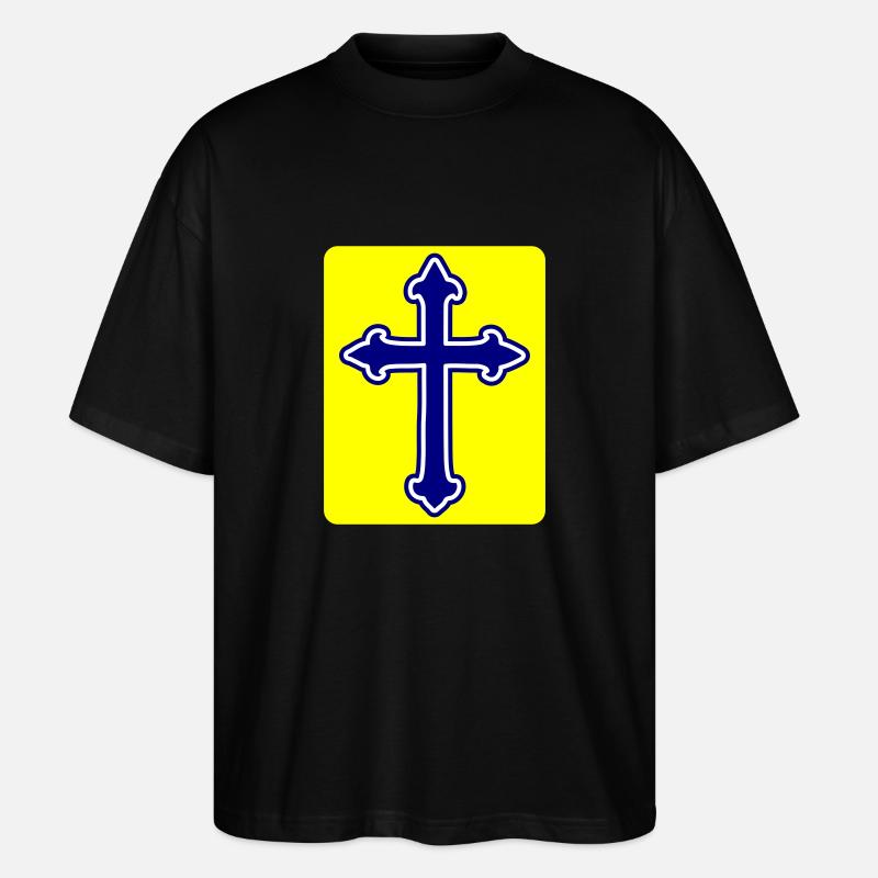 Kreuz Symbol - Stanley/Stella Oversized Unisex Bio T-Shirt Blaster 2.0 - Schwarz