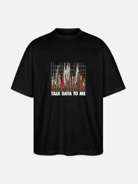 Tal data til mig - Funny Data Analyst Gift - Stanley/Stella Oversize Unisex Øko T-shirt Blaster 2.0 - sort