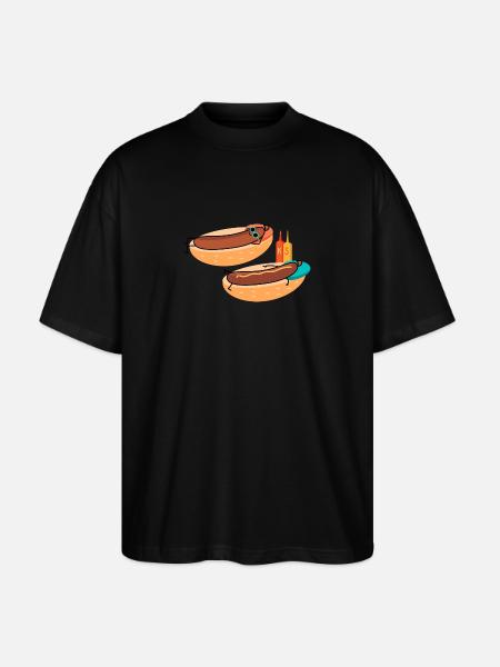 Hot sausages - Stanley/Stella Oversized Unisex Organic T-shirt Blaster 2.0 - black