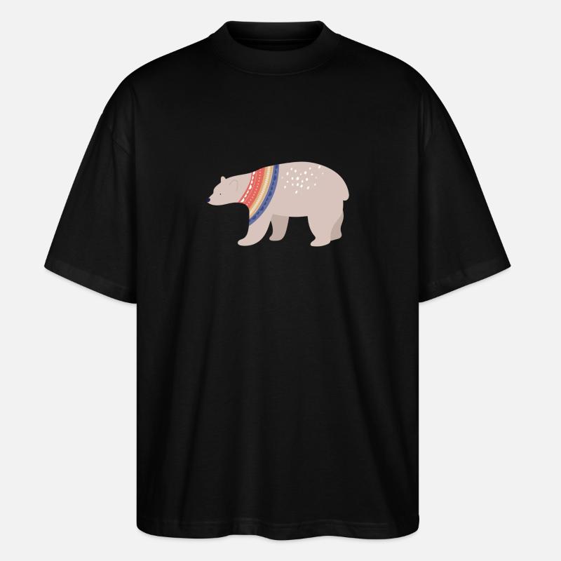 Weihnachten Eisbär - Stanley/Stella Oversized Unisex Bio T-Shirt Blaster 2.0 - Schwarz