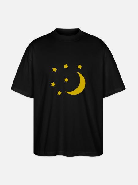Moon and stars - Stanley/Stella Oversized Unisex Organic T-shirt Blaster 2.0 - black