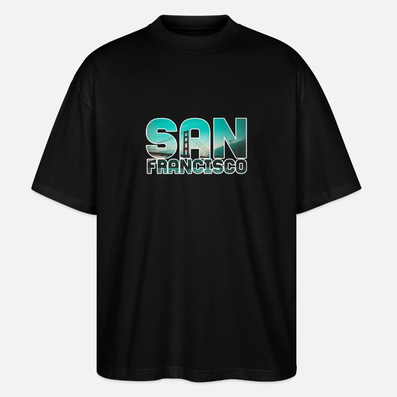 San Francisco - Stanley/Stella Oversized Unisex Bio T-Shirt Blaster 2.0 - Schwarz