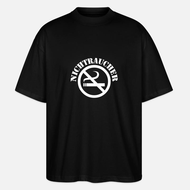 Non smoking - Stanley/Stella Oversized Unisex Organic T-shirt Blaster 2.0 - black