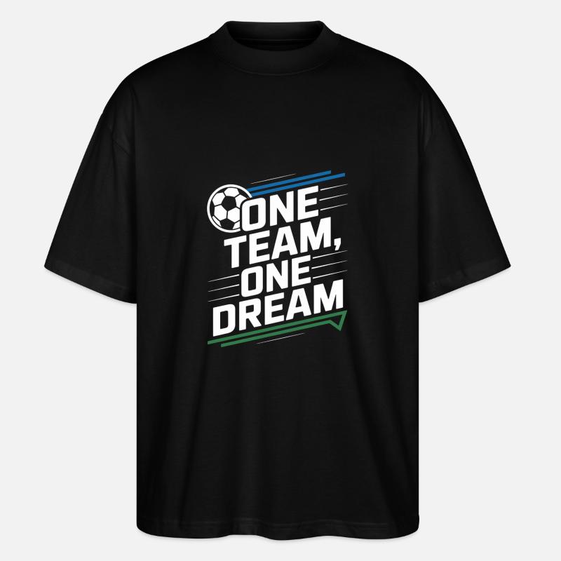 ONE TEAM ONE DREAM - Stanley/Stella Oversized Unisex Organic T-shirt Blaster 2.0 - black