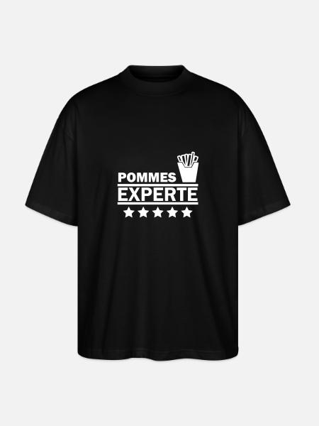 pommes experte - Stanley/Stella Oversized Unisex Bio T-Shirt Blaster 2.0 - Schwarz