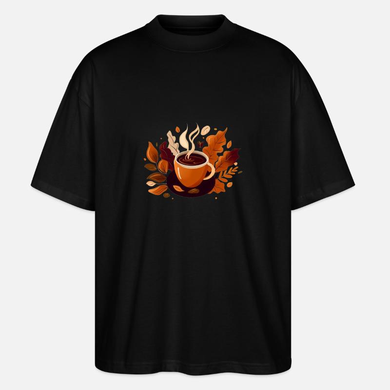 Herbstkaffee - Stanley/Stella Oversized Unisex Bio T-Shirt Blaster 2.0 - Schwarz
