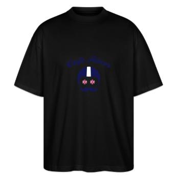 Cafe Racer Gentlemen - Stanley/Stella Oversized Unisex Organic T-shirt Blaster 2.0 - black - Front - Alina (178cm) & Michal (187cm)