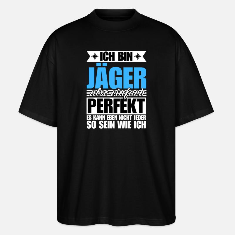 Perfekter Jäger - Stanley/Stella Oversized Unisex Bio T-Shirt Blaster 2.0 - Schwarz