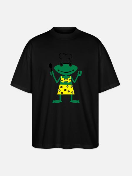 Cook frog - Stanley/Stella Oversized Unisex Organic T-shirt Blaster 2.0 - black