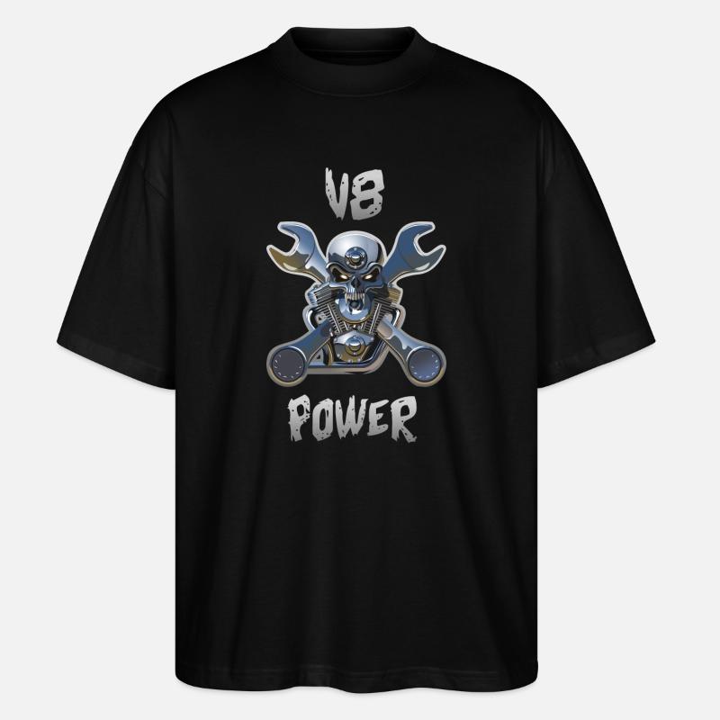 Motor V8 Power - Stanley/Stella Oversized Unisex Bio T-Shirt Blaster 2.0 - Schwarz