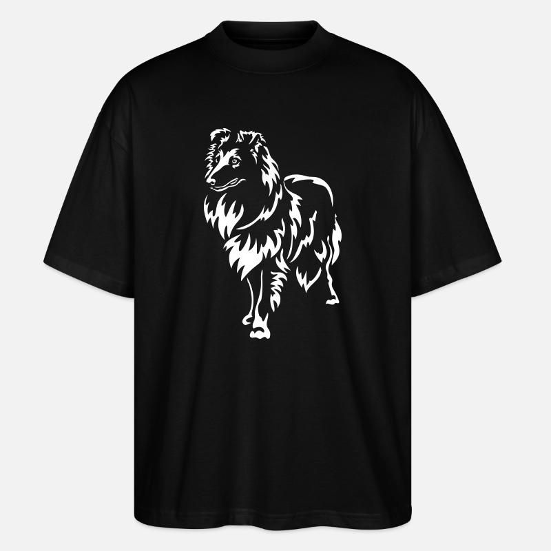 Sheltie "Black Edition" - Stanley/Stella Oversized Unisex Bio T-Shirt Blaster 2.0 - Schwarz