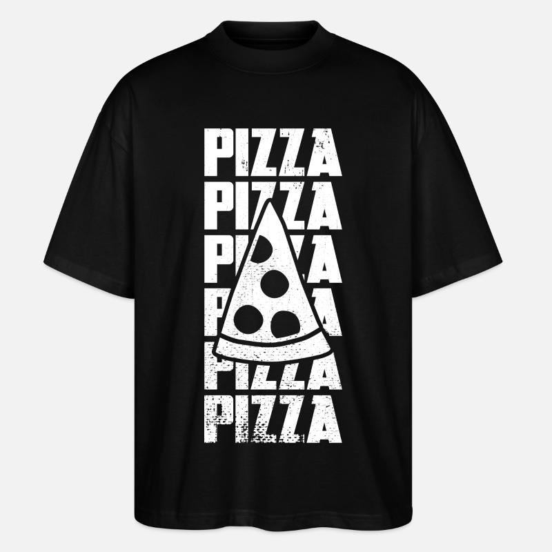 Stück Pizza - Stanley/Stella Oversized Unisex Bio T-Shirt Blaster 2.0 - Schwarz