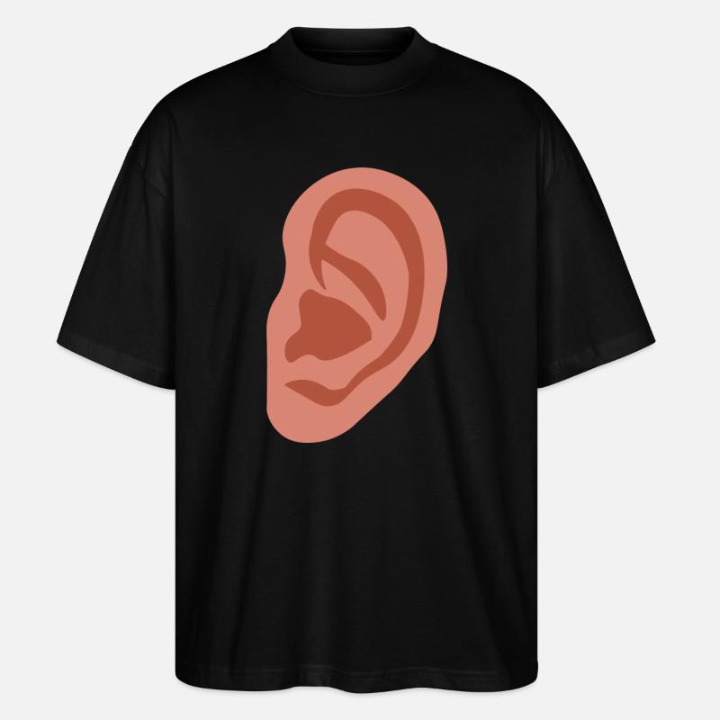 Großes Ohr - Stanley/Stella Oversized Unisex Bio T-Shirt Blaster 2.0 - Schwarz