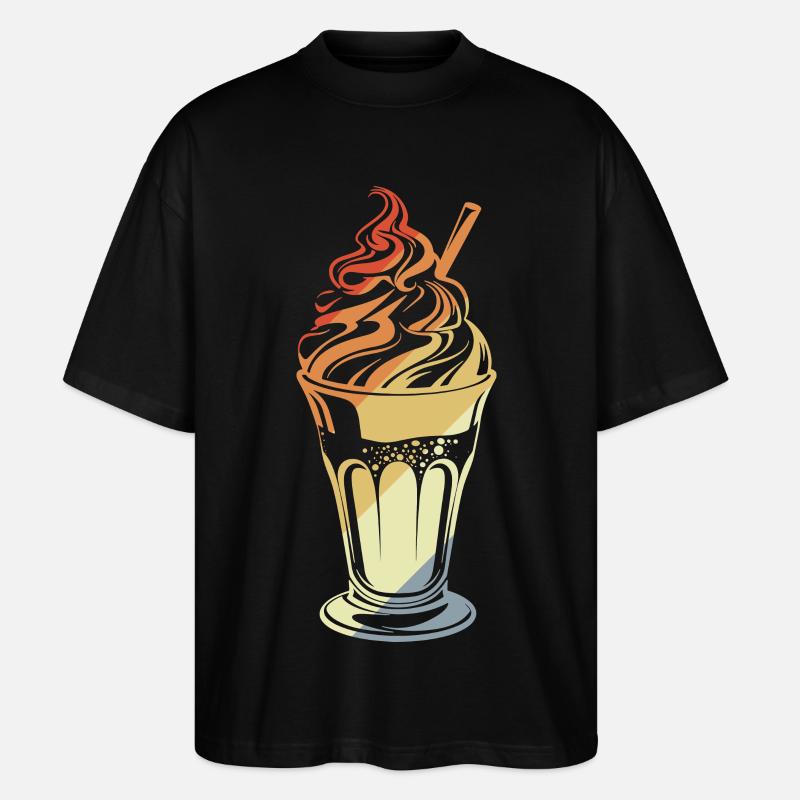Coupe glacée style rétro - T-shirt bio Blaster 2.0 coupe oversize Stanley/Stella Unisexe - noir