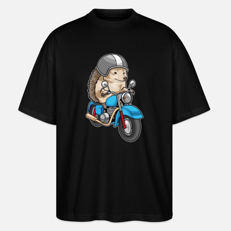Moto hérisson - T-shirt bio Blaster 2.0 coupe oversize Stanley/Stella Unisexe - noir