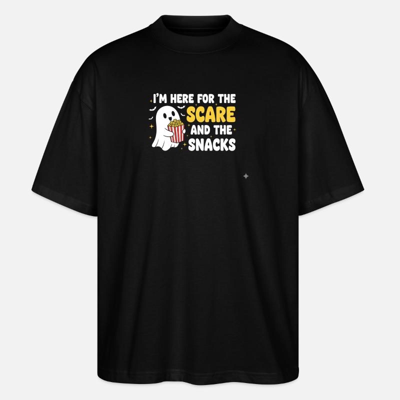 Halloween-Geist und Snacks - Stanley/Stella Oversized Unisex Bio T-Shirt Blaster 2.0 - Schwarz