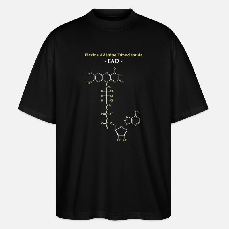 ADF Flavin Adenine Cofactor - Stanley/Stella Oversized Unisex Organic T-shirt Blaster 2.0 - black
