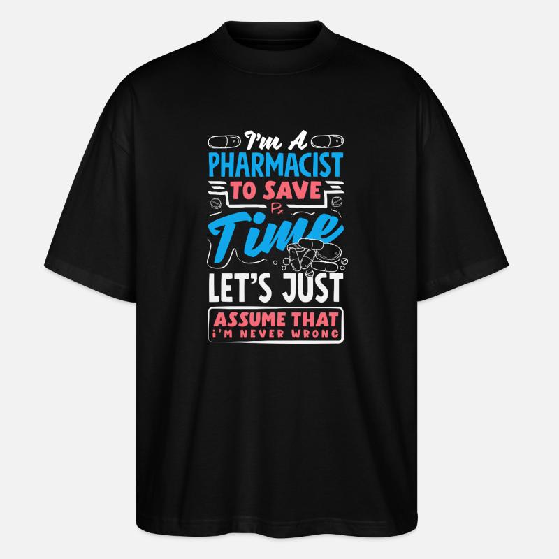 Apotheker Pharmazeutisch-technischer - Stanley/Stella Oversized Unisex Bio T-Shirt Blaster 2.0 - Schwarz