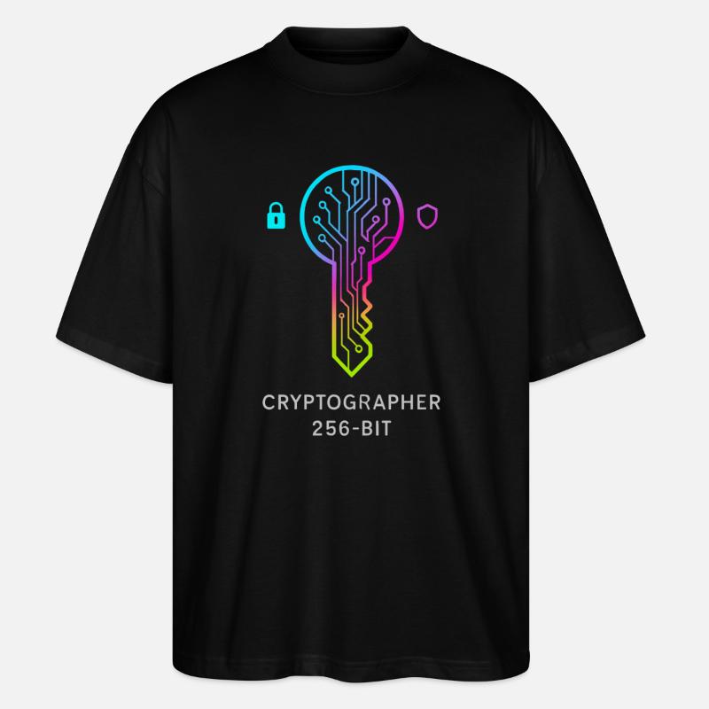 Expert in Cryptography and 256-bit Security - Stanley/Stella Oversized Unisex Organic T-shirt Blaster 2.0 - black