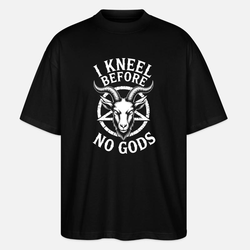 Emblème de la chèvre sans dieux - T-shirt bio Blaster 2.0 coupe oversize Stanley/Stella Unisexe - noir