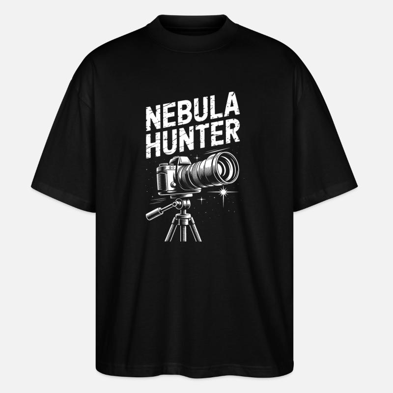 Nebula Hunter Telescope - Stanley/Stella Oversized Unisex Organic T-shirt Blaster 2.0 - black