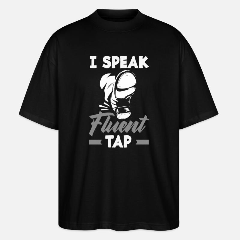 Stepptänzer, Steppschuhe, Tap Dance - Stanley/Stella Oversized Unisex Bio T-Shirt Blaster 2.0 - Schwarz