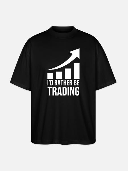 I'd Rather Be Trading - Stanley/Stella Oversized Unisex Organic T-shirt Blaster 2.0 - black