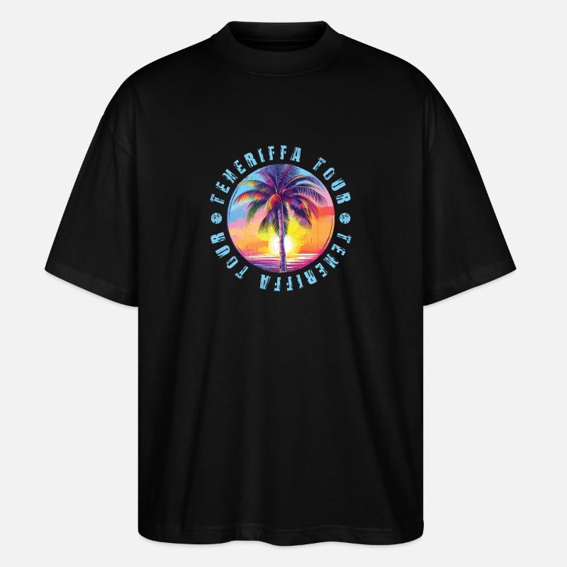Teneriffa Tour Bunt - Stanley/Stella Oversized Unisex Bio T-Shirt Blaster 2.0 - Schwarz