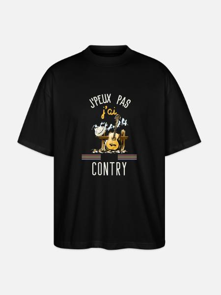 I can't I contry - Stanley/Stella Oversized Unisex Organic T-shirt Blaster 2.0 - black