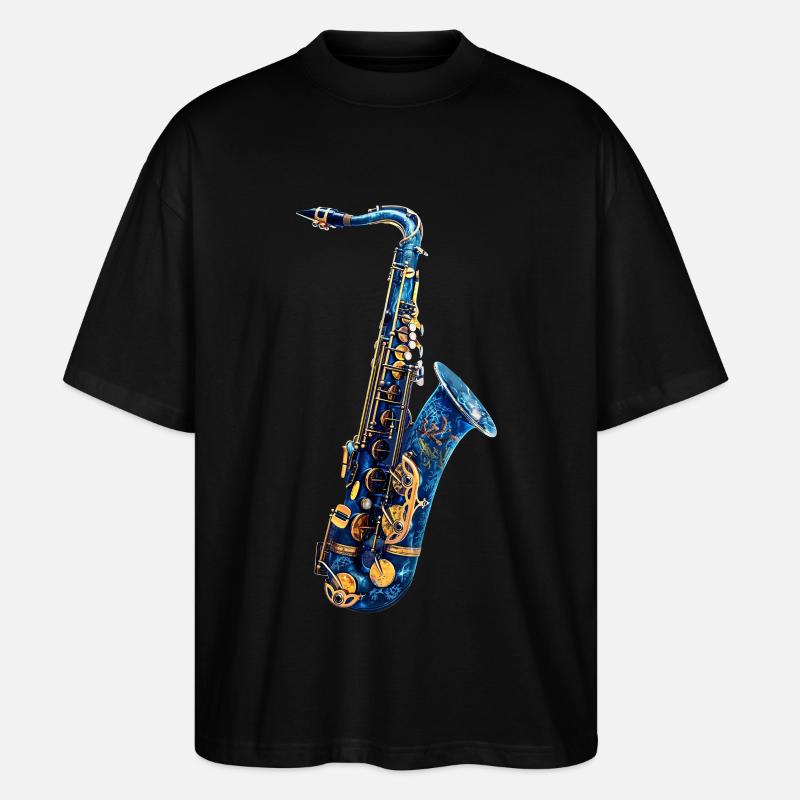 Saxophone Poisson - T-shirt bio Blaster 2.0 coupe oversize Stanley/Stella Unisexe - noir