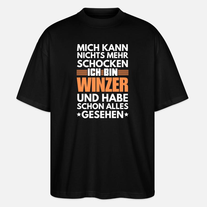 Nicht schockbarer Winzer - Stanley/Stella Oversized Unisex Bio T-Shirt Blaster 2.0 - Schwarz