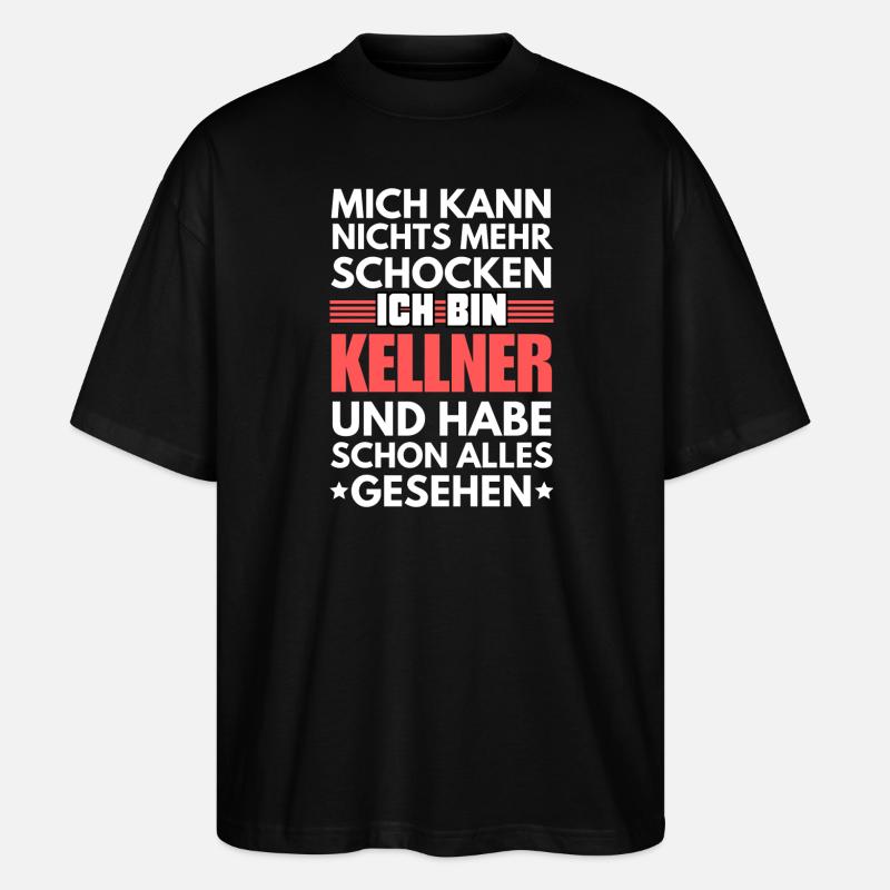 Nicht schockbarer Kellner - Stanley/Stella Oversized Unisex Bio T-Shirt Blaster 2.0 - Schwarz