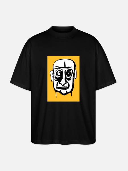 Kaput face - Stanley/Stella Oversized Unisex Organic T-shirt Blaster 2.0 - black