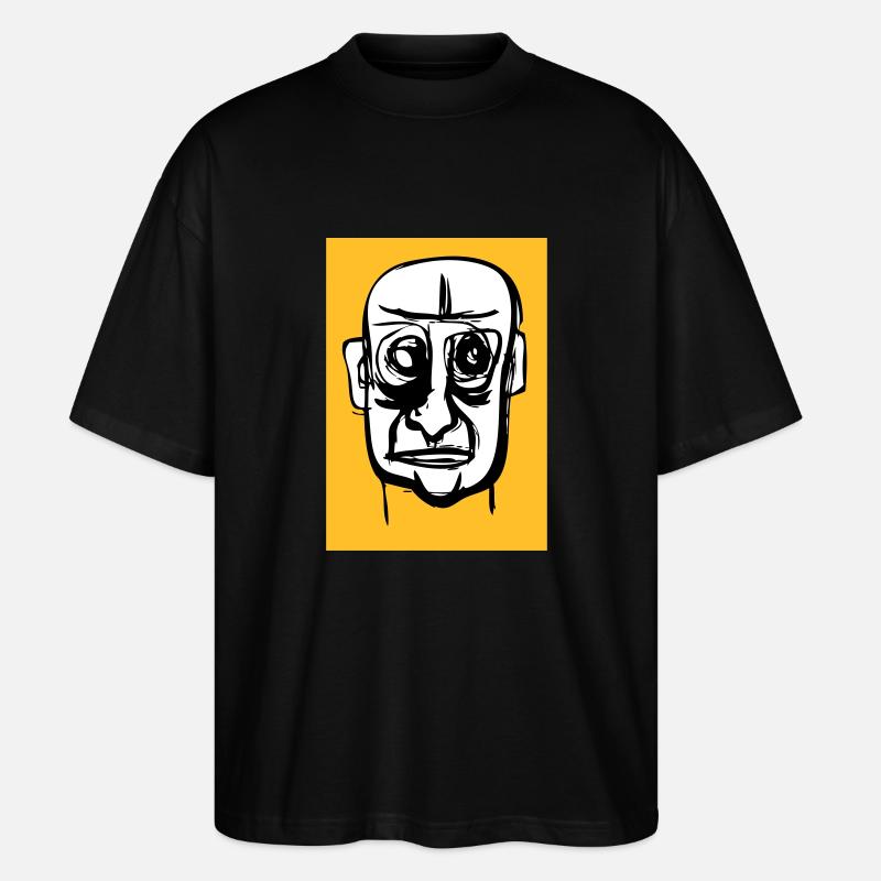 Kaput Gesicht - Stanley/Stella Oversized Unisex Bio T-Shirt Blaster 2.0 - Schwarz