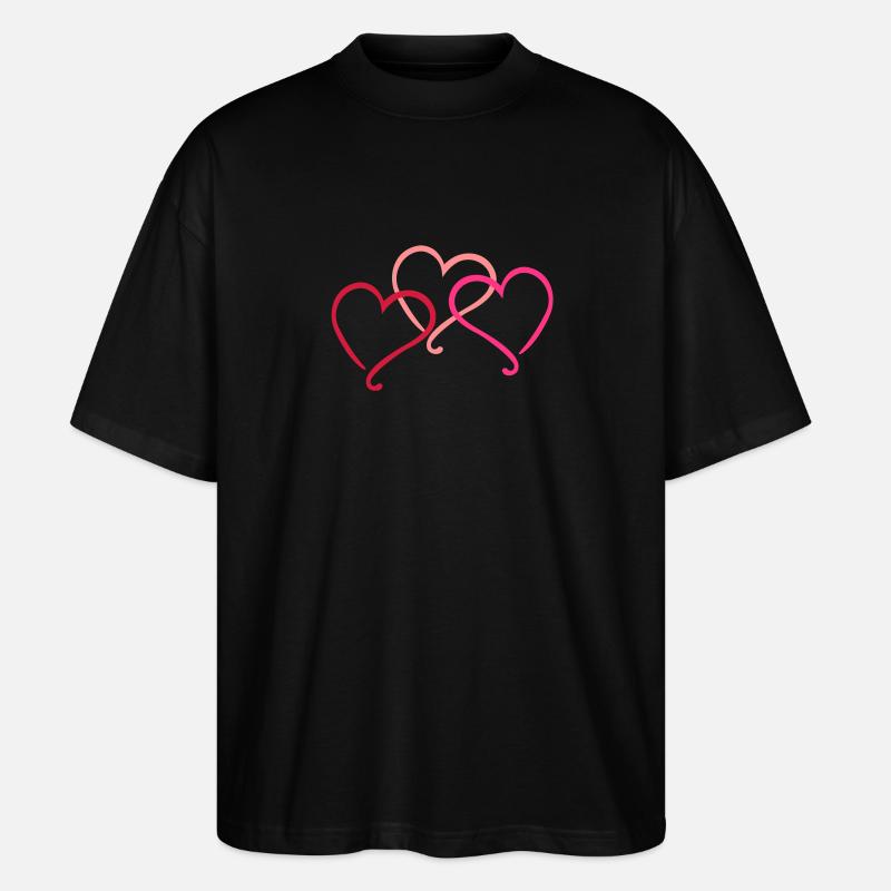 Herzen - Stanley/Stella Oversized Unisex Bio T-Shirt Blaster 2.0 - Schwarz