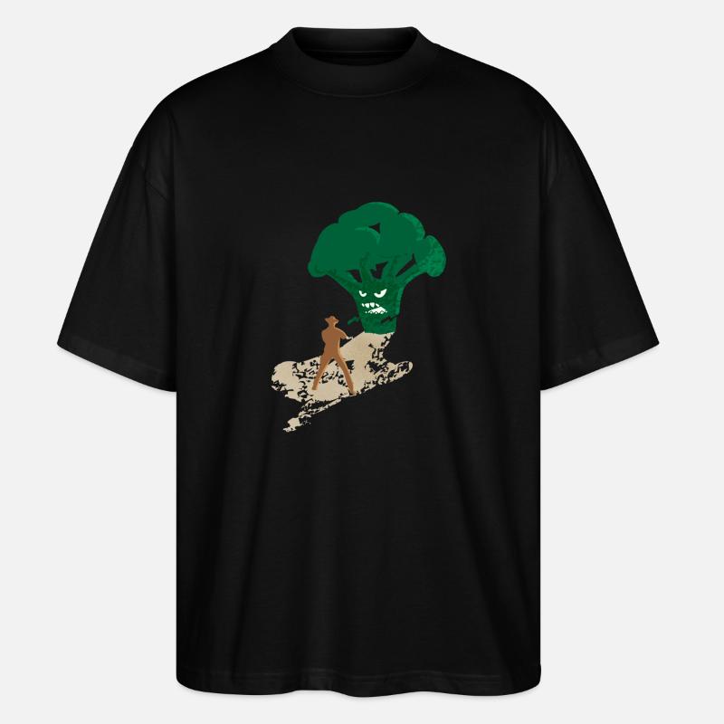 Endgegner Brokkoli - Stanley/Stella Oversized Unisex Bio T-Shirt Blaster 2.0 - Schwarz