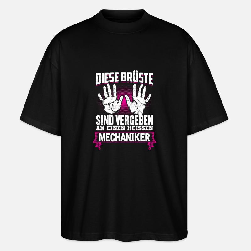 MECHANIKER - Brüste - Stanley/Stella Oversized Unisex Bio T-Shirt Blaster 2.0 - Schwarz