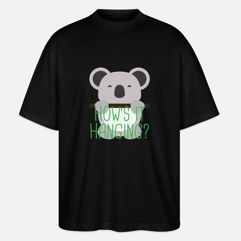 Koala 3 03 - Stanley/Stella Oversized Unisex Bio T-Shirt Blaster 2.0 - Schwarz