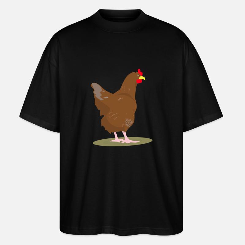 HUHN - HAHN - EIER - Stanley/Stella Oversized Unisex Bio T-Shirt Blaster 2.0 - Schwarz