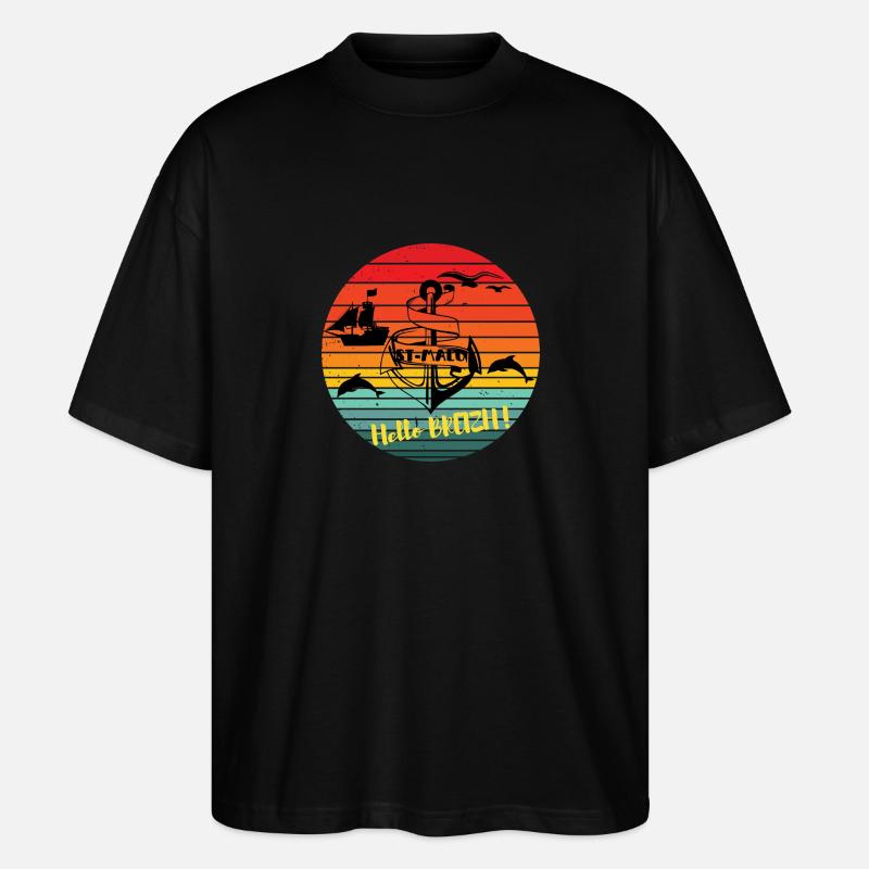 Hallo Breizh - Stanley/Stella Oversized Unisex Bio T-Shirt Blaster 2.0 - Schwarz