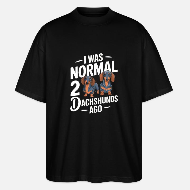 Dackel Hund - Stanley/Stella Oversized Unisex Bio T-Shirt Blaster 2.0 - Schwarz