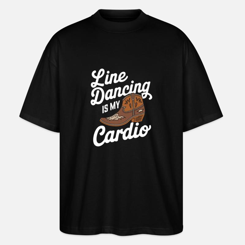 Line Dancing Dancing Dancers - Stanley/Stella Oversized Unisex Organic T-shirt Blaster 2.0 - black