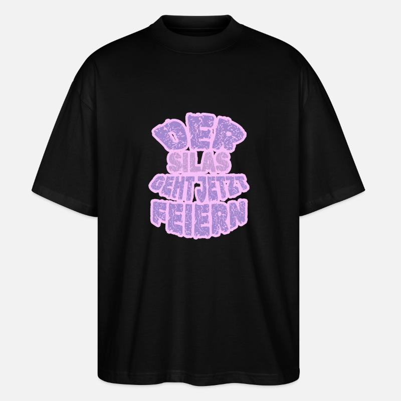 Silas Silas - Stanley/Stella Oversized Unisex Bio T-Shirt Blaster 2.0 - Schwarz