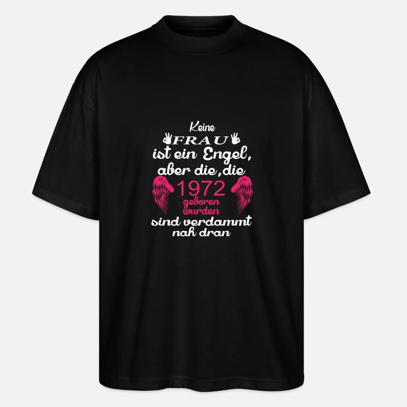 Frau Engel 1972 - Stanley/Stella Oversized Unisex Bio T-Shirt Blaster 2.0 - Schwarz