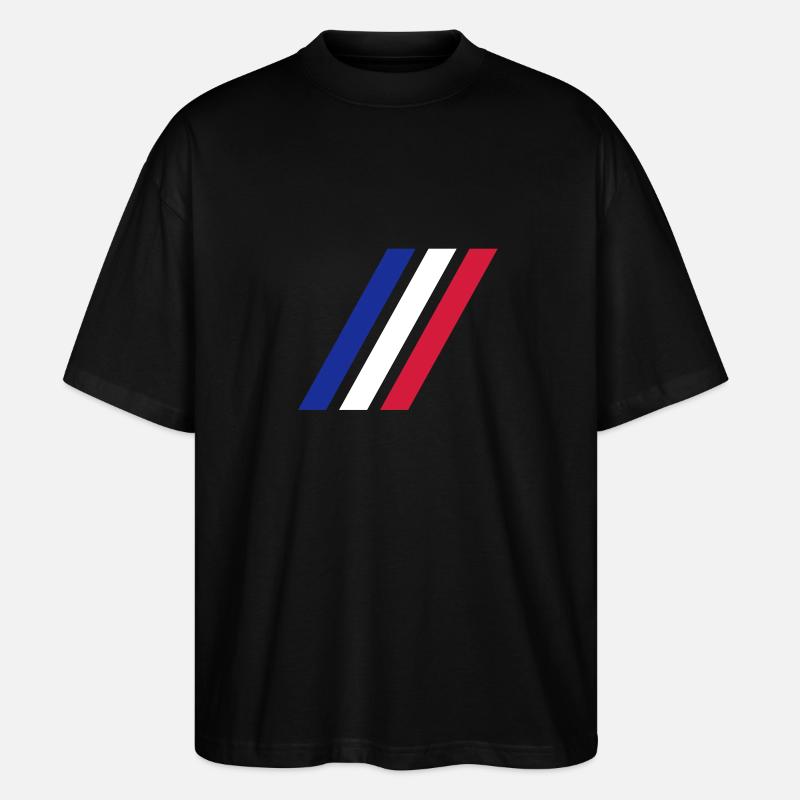 france stripe flag - Stanley/Stella Oversized Unisex Bio T-Shirt Blaster 2.0 - Schwarz
