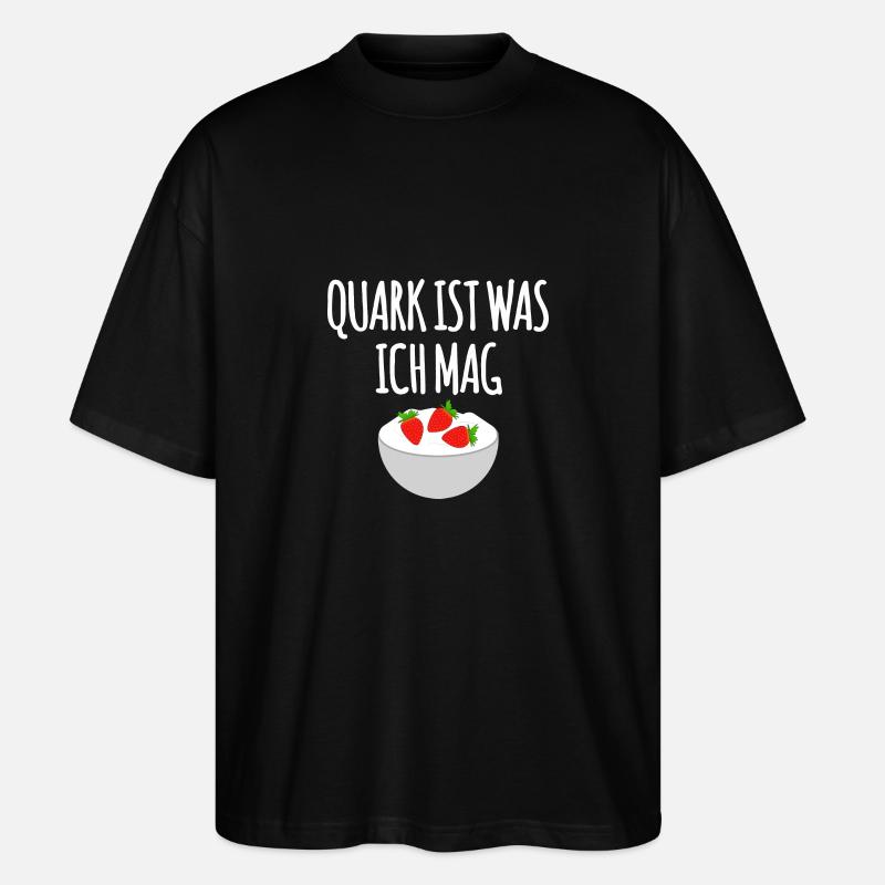 Quark with strawberries - Stanley/Stella Oversized Unisex Organic T-shirt Blaster 2.0 - black