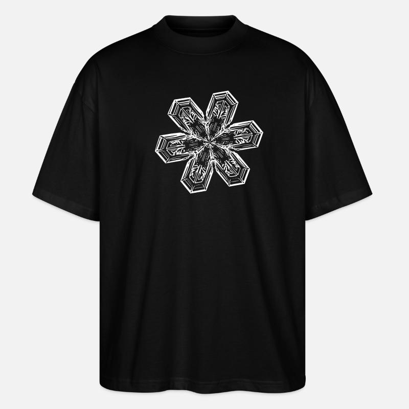 snowflake 1 white - Stanley/Stella Oversized Unisex Bio T-Shirt Blaster 2.0 - Schwarz
